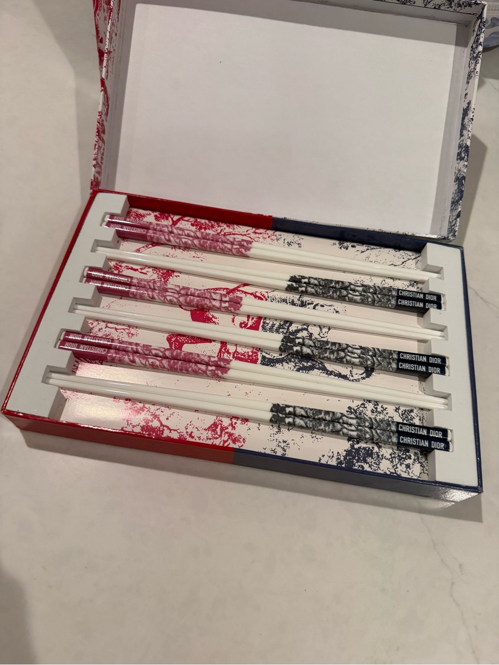 Christian Dior Limited Edition Chopsticks Set w/ Box & Dior Gift Bag